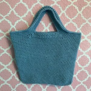 Handmade crochet carry-all tote bag